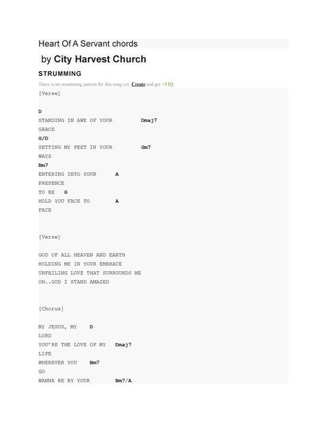 heart of a servant chords|Heart of a Servant (Hati Hamba) Chords .